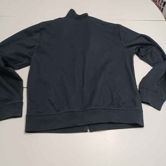 SF/415 Mens Track Jacket Midnight Blue Chevron Pockets Full Zip Mock Neck M - Picture 2 of 12